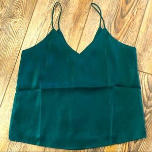 Like new!! Mango shimmery green strap top